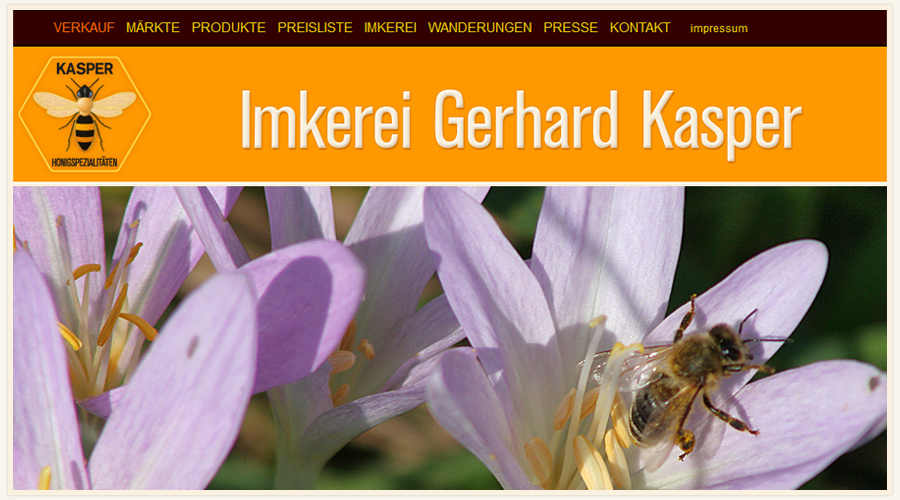 webdesign imkerei kasper